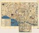 Japan: Map of Edo (now the city of Tokyo) c. 1844 (top is due west)